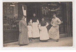 PARIS : Carte Photo De La Charcuterie LECHENEAU Au 33 Rue Des Belles Feuilles - Très Bon état - Paris (16)