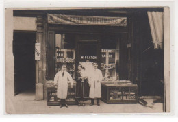 PARIS : Carte Photo Du Salon De Coiffure PLATON Au 126 Avenue D'Italie (coiffeur) - état - Distretto: 13