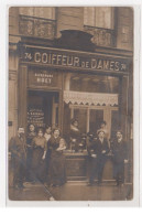 PARIS : Carte Photo Du Salon De Coiffure Pour Dames Alexandre HUET (coiffeur Au 74 Boulevard Saint Germain) état - Distrito: 05