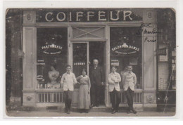 PARIS : Carte Photo Du Salon De Coiffure AUBERT (coiffeur - Parfumerie) Au 8  Rue Saint Martin - état - Distrito: 04