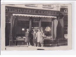 BERNAY : Carte Photo De La Teinturerie CHARDON (AUBERT) Au 15 Rue Thiers - Très Bon état - Bernay