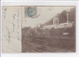 A LOCALISER : Carte Photo D'une Locomotive N 1904 (cachet Ambulant Le Havre à Rouen - état - Other & Unclassified