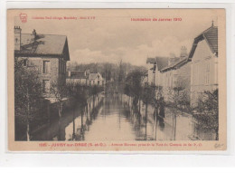 JUVISY : Inondations 1910 : Avenue Marceau Prise De La Voie Du Chemin De Fer P.O. - Très Bon état - Juvisy-sur-Orge