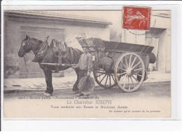 MARSEILLE : Le Charretier Joseph (nettoiement - Eboueur - Carte De Bonne Année)- Très Bon état - Zonder Classificatie