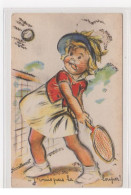 BOURET Germaine : Cpa Avec Collage (systeme - Série 631 - Tennis) (ex-collection Amigon) - Bon état (froissure) - Bouret, Germaine