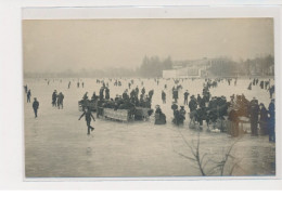 ENGHIEN LES BAINS - Patinage Sur Le Lac - Carte Photo - Très Bon état - Enghien Les Bains