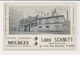 PARIS - Louis Schmitt - Sculpteur-ébéniste - Grande Fabrique De Meubles - 75011 - Très Bon état - Altri & Non Classificati