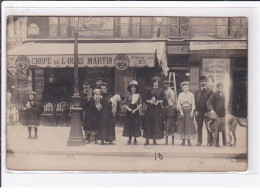 PARIS 3ème : Carte Photo Du Café (Chope De L'ours Martin") - Très Bon état - Distrito: 03