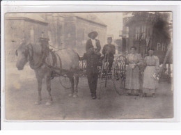 A LOCALISER : Carte Photo D'un Attelage (agriculture - Materiel Agricole)(église) (cachet Du 62) - Très Bon état - Other & Unclassified