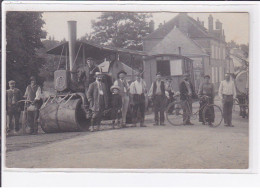 A LOCALISER : Carte Photo D'un Roulleau Compresseur (fabriqué à Angers) - Très Bon état - Andere & Zonder Classificatie