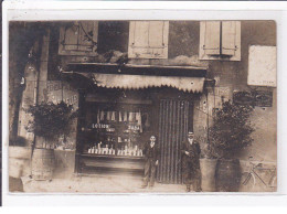 A LOCALISER : Carte Photo Du Salon De Coiffure DELPECH (coiffeur - Lotion Saba) - Très Bon état - Altri & Non Classificati