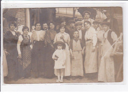 PARIS 17ème : Carte Photo Du Marché Des Batignolles En 1915 - état (traces Au Dos) - Distretto: 17