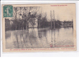 JUVISY Sur ORGE : Inondation 1910 - Entrée De La Compagnie P.O. Et Rue Des Gaulois - Pavillon Du Chef De Gare - état - Juvisy-sur-Orge