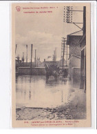 JUVISY Sur ORGE : Inondation 1910 - Rue De La Poste - Voiture Opérant Un Déménagement De La Poste - Très Bon état - Juvisy-sur-Orge