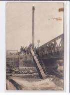 RETHEL : Carte Photo D'un Pont (réparation - Ouvriers) -très Bon état - Rethel