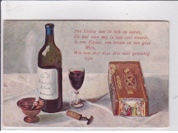 FANTAISIE - SYSTEME : Carte Postale - (cigare - Vin De Bordeaux - Femme) - Très Bon état - A Systèmes