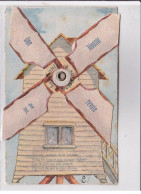 FANTAISIE - SYSTEME : Carte Postale - (moulin - Windmill) -  Bon état - Mechanical