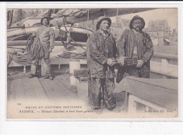 PAIMPOL : Pêcheurs Islandais à Bord D'une Goëlette, C.M.C.B - Très Bon état - Paimpol