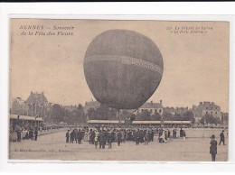 RENNES : Souvenir De La Fêtes Des Fleurs, Le Départ Du Ballon "Le Petit Journal" - état - Rennes