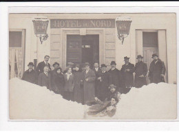 BEZIERS : Hôtel Du Nord, Janvier 1914, Tournée Barret De FERAUDY Bloquée Par La Neige - Très Bon état - Beziers