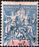 INDOCINA FRANCESE, INDOCHINA, TIPO “GROUPE”, 1900, USATI Yt:FR-IC 20, Scott:FR-IC 14 - Usados