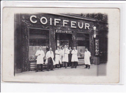 Carte Photo De Commerce : Coiffeur Jean Et Michel - Très Bon état - Magasins