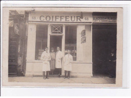 Carte Photo De Commerce : Coiffeur à Paris ? ( Glacière De L'Alimentation RODIER) - Très Bon état - Magasins