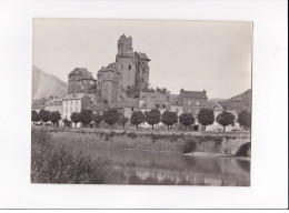 AVEYRON, Estaing, Le Château Et Le Lot, Photo Auclair-Melot, Environ 23x17cm Années 1920-30 - Très Bon état - Orte