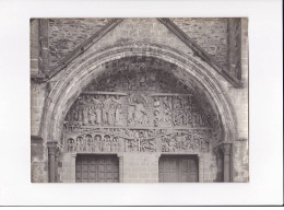 AVEYRON, Conques, Portail De L'église Ste-Foy, Photo Auclair-Melot, Environ 23x17cm Années 1920-30 - Très Bon état - Plaatsen