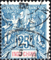 INDOCINA FRANCESE, INDOCHINA, TIPO “GROUPE”, 1900, USATI Yt:FR-IC 20, Scott:FR-IC 14 - Used Stamps