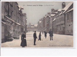 LISIEUX - Sous La Neige - La Rue De Caen - Très Bon état - Lisieux