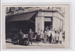 MOTO : Carte Photo De La Buvette Gleneau (à MEAUX ?) - Très Bon état - Motorräder