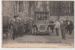 BLIGNY : Le Départ De L'automobile Au Château De Bligny - Bon état (petites Piqûres) - Otros & Sin Clasificación