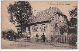 NIEDERBRUCK : Café Et Location De Voitures SCHERER - Très Bon état - Other & Unclassified