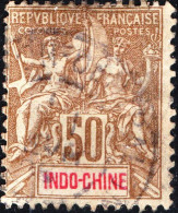 INDOCINA FRANCESE, INDOCHINA, TIPO “GROUPE”, 1900, USATI Yt:FR-IC 21, Scott:FR-IC 18 - Usados