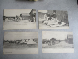 MILITARIA LOT DE 4 CPA  ARTILLERIE CAMP AUVOURS ANIMATION - Autres & Non Classés