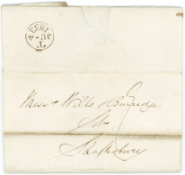 1833, Entire Letter From London Leman Street To Shaftesbury With Clear Coded Postmark - ...-1840 Precursores