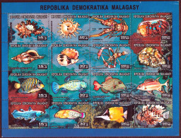 Madagascar 1993 Y.T.1269/84 Minisheet **/MNH VF - Madagascar (1960-...)