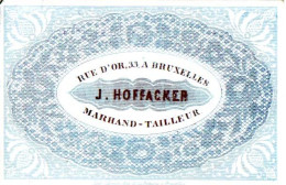 DE 1873 - Carte Porcelaine De J. Hoffacker, Marhand [sic]-Tailleur, Bruxelles Imp Salomon - Autres & Non Classés