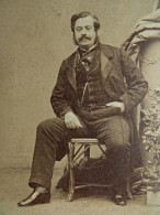 Photo Cdv Disdéri, Paris - Mr Joseph Martelet, Ingénieur En Chef Des Mines, Second Empire Ca 1865 L679 - Ancianas (antes De 1900)