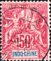 INDOCINA FRANCESE, INDOCHINA, TIPO “GROUPE”, 1892, USATI Yt:FR-IC 13, Scott:FR-IC 17 - Gebraucht
