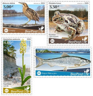 Estonia Estland Estonie 2024 Water Flora And Fauna Bird Frog Fish Orchid Nat Parks Europa BeePost Set Of 4 Stamps MNH - 2024