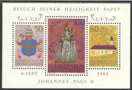 Liechtenstein, 1985, Visit Of Pope John Paul II, Papal Visit, MNH, Michel Block 12 - Blokken