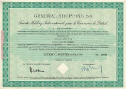 Titre De 1963 - General Shopping S A - Société  Holding Internationale Pour Le Commerce De Détail - Luxembourg -EF - Bank En Verzekering