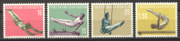 Liechtenstein, 1957, Gymnastics, Sports, MNH, Michel 353-356 - Ongebruikt