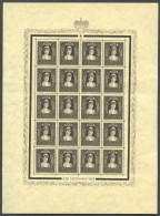 Liechtenstein, 1947, Death Of Queen Elsa, MNH Folded Sheet, Michel 256 - Unused Stamps