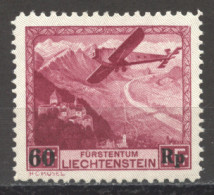 Liechtenstein, 1935, Mail Flight, Airplane, Aviation, Overprinted, MNH, Michel 148 - Ongebruikt
