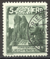 Liechtenstein, 1930, Mountains, Alps, 5 Rp Definitive, Used, Michel 95B - Oblitérés