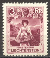 Liechtenstein, 1930, Wine Maker In Vaduz, Scenery, Landscape, 3 Rp, MNH, Michel 94A - Ungebraucht