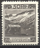 Liechtenstein, 1930, Mountains, Landscape, Scenery, 50 Rp, MNH, Michel 102C - Neufs